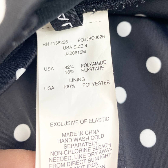 NEW Bandeau One Piece Strapless Layered Polkadot Ruffle Flounce Bathing Suit 8 - Picture 6 of 7